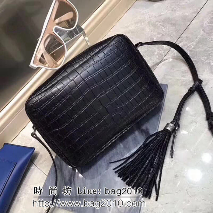 YSL聖羅蘭 2018春夏新款 LOU系列 小牛皮鱷紋相機包 59903 YAS1091